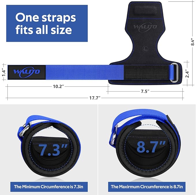 Weight Lifting Wrist Strap,Double Layer Leather Wrist Wraps with Neoprene Padding for Weightlifting & Deadlifts – Adjustable Gym Straps for Men & Women
