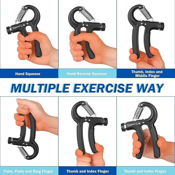 3-in-1 Fitness Power Pack - Resistance Bands Set 5 Pcs + Speed Jump Rope + Adjustable Hand Grip – Full Body Workout Combo for Cardio, Strength & Weight Loss at Home or Gym