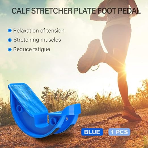 Foot Rocker Calf Stretcher Ankle Plantar Board for Achilles Tendonitis, Muscle Stretch, Feet and Shin Splint Pain Relief - Improve Calf Flexibility, Ankle Mobility - Blue