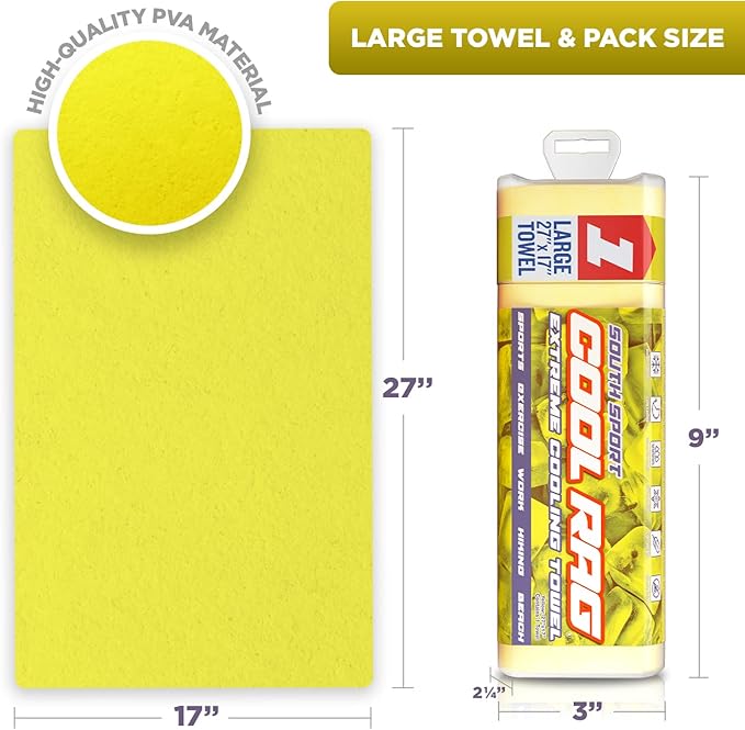 Cool Cool RAG Extreme Cooling Towel for Heat Relief - PVA Cooling Towel for Workout, Gym, Running and for Other Outdoor Sports - Cooling Rag for Neck - Cool Towel for Quick Cooling