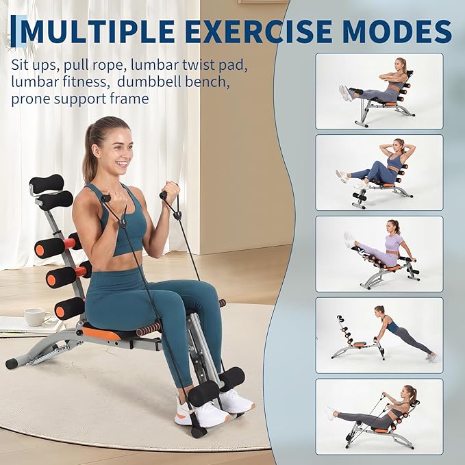 Adjustable Abdominal Trainer,Multi-Functional Ab Trainer Bench for Home Gym