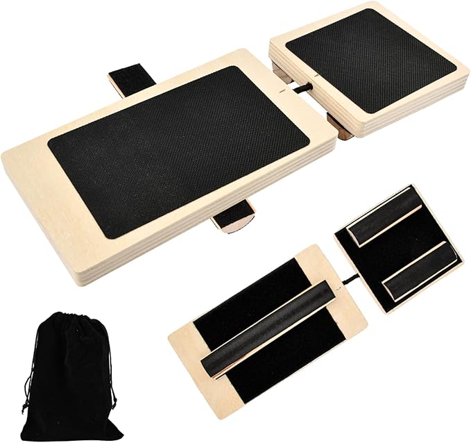 Ankle Balance Board for Standing Desk - 360° Anti-Fatigue Wobble Board with Adjustable Wooden Bars, Non-Slip Balance Trainer for Ankle Strength, Core Stability & Home/Gym Exercise