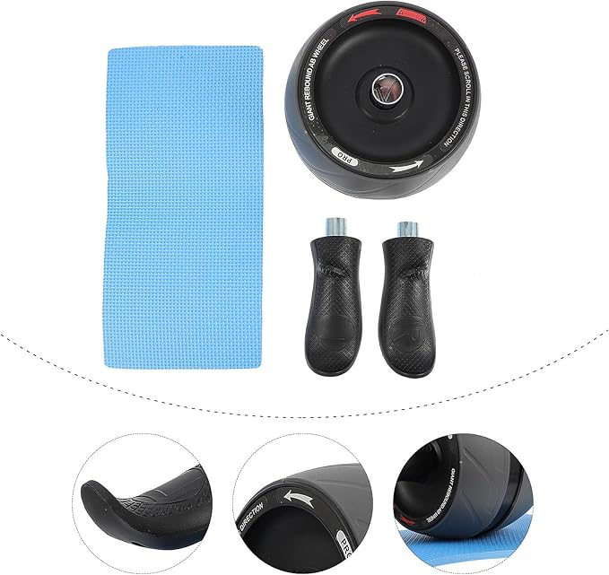 DOITOOL Automatic Rebound Ab Wheel Roller with Knee Mat, Fitness Wheel Exercise Equipment for Core Workout and Abdominal Training, Home Gym Strength Trainer for Men and Women