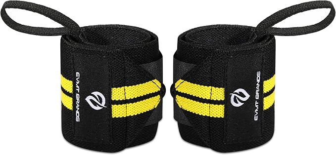EVMT Premium Wrist Wraps for Weightlifting | Durable Lifting Straps for Enhanced Wrist Support | Perfect for Strength Training, Gym Workouts & General Athletics