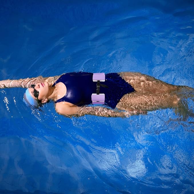 NEAGLORY 5 Pieces Water Aerobics Set, Aquatic Exercise Set Pool Fitness Equipment with Foam Dumbbell, Swim Kickboard, Pull Buoy, Aquatic Swim Belt for Water Workout