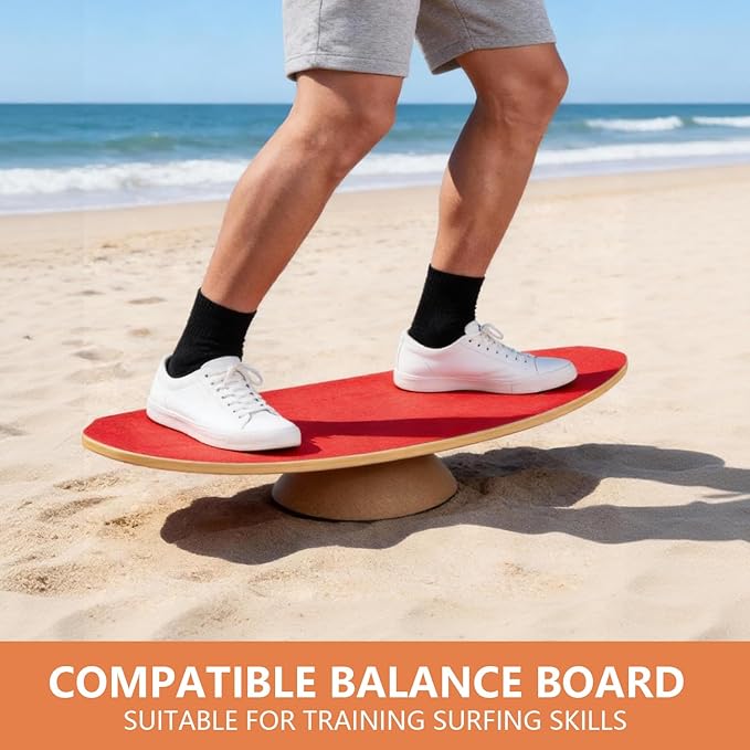 Balance board Cork Hemisphere, 15cm diameter 7cm height, balance trainer, Fitness Balance Ball for adults and children, for rehabilitation equipment, yoga, Pilates aids,Environmentally Friendly Design