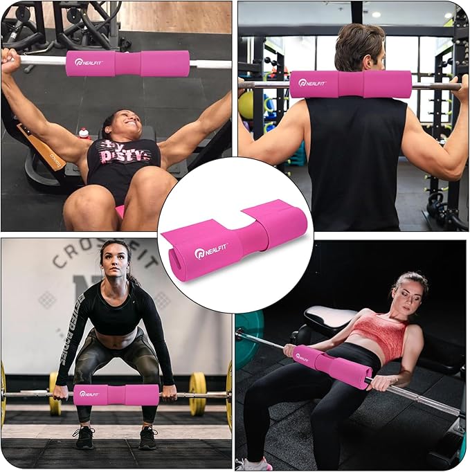 Barbell Squat Pad with Thick Nylon Padding, Hip Thrust Pad for Squats, Lunges, Neck Shoulder Squat Pad for Olympic or Standard Bars