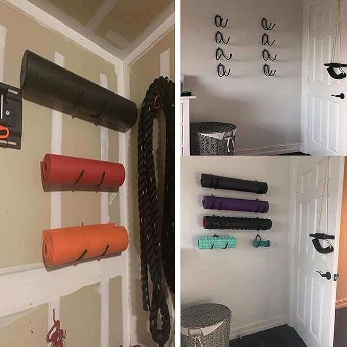 Chin up Bar Storage Pull up Bar Rack Exercise Strength Fitness Bar Holder Workout Equipment Shelf - Solid Quality Wall Mountable for Your Fitness Class or Home Gym, Metal, Adjustable Size, Up to 20Lbs