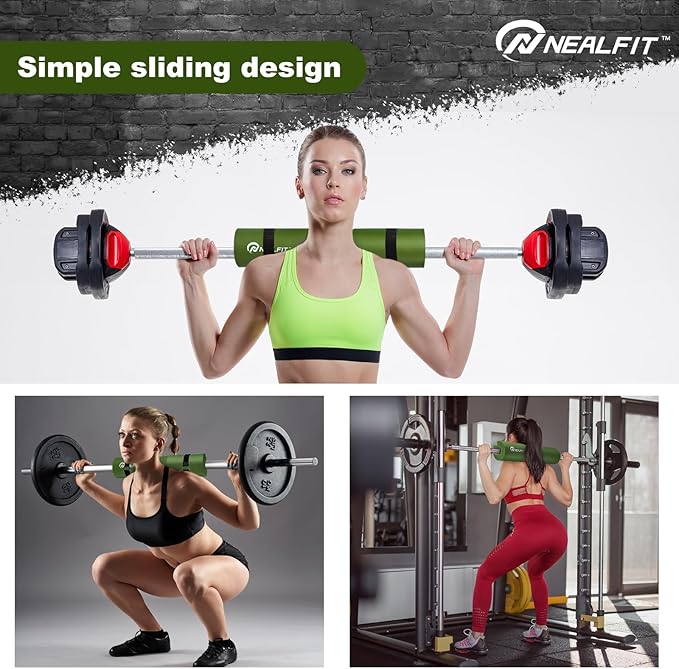Barbell Pad Squat Pad for Squats—Squat Bar Pad—Great for Weightlifting,Lunges and Hip Thrusts—Foam Sponge Pad—Fit Standard and Olympic Bars Perfectly