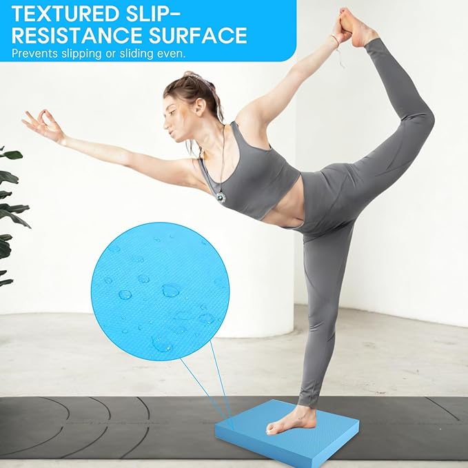 Exercise Balance Pad,Balance Foam Mat for Physical Therapy Equipment & Strength Stability Training, Slip Resistant Foam Mat for Yoga, Pilates, Meditation,Gardening knee pads