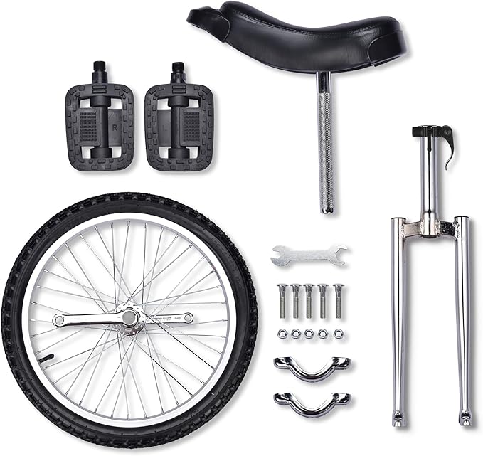 AW 16/18/20/24 Inch Wheel Outdoor Unicycle Adjustable Seat Exercise Bicycle Fit Adults Kids Outdoor Sports Fitness Exercise, for Choice