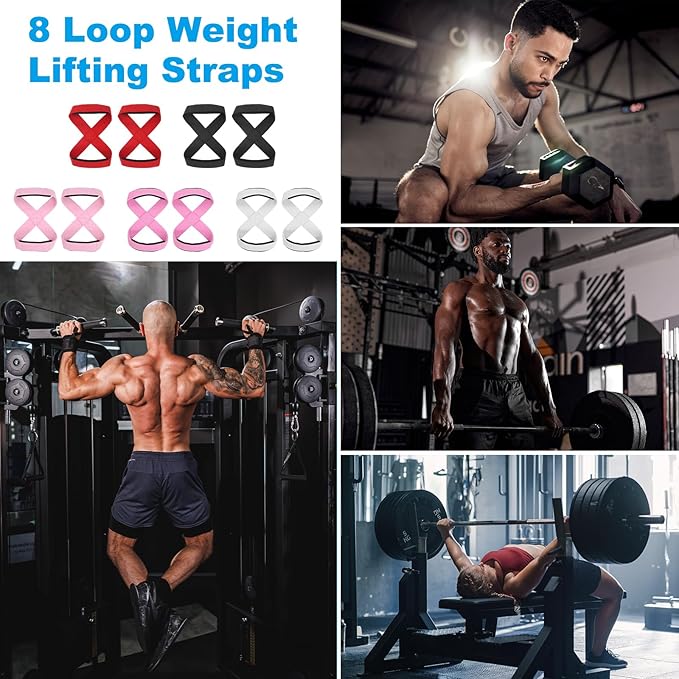 PATIKIL Figure Lifting Strap, Weightlifting Wrist Wraps Dead Lift Padded Grips for Fitness Power Strength Training