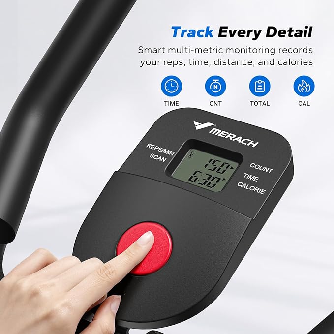 MERACH Ab Machine, Adjustable Ab Trainer Machine, AB Workout Equipment for Home Gym, Independent Dual Tracks for Mountain Climber, Foldable for Home Exercise, Load Capacity 440 LBS