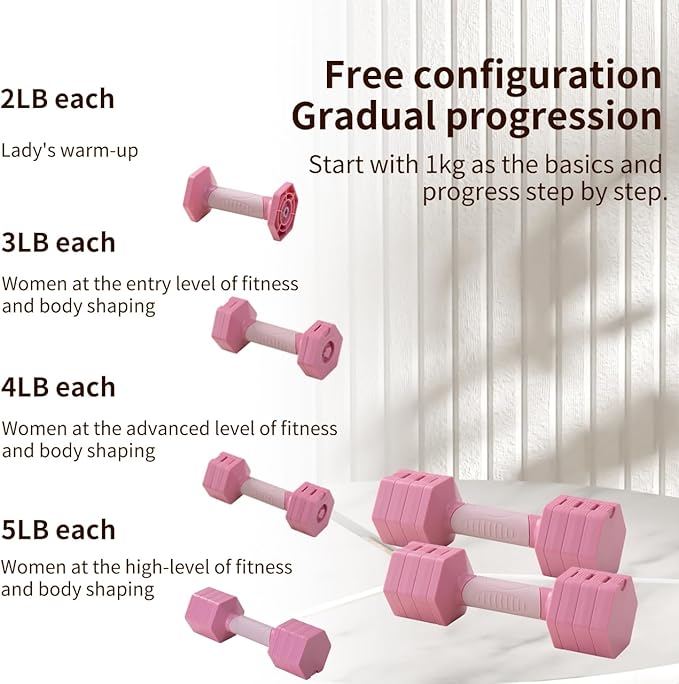Shaking Weight Adjustable Dumbbell Set 22-66 lbs,Weight for Full Body Workout, Home Gym Equipment for Men & Women, Adjustable Weight for Arm & Core Training, Chest Exercise Equipment Fitness Dumbbells