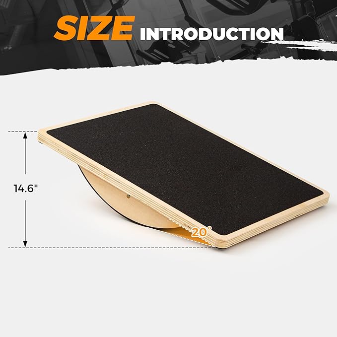 Wooden Rocker Balance Board for Adults Anti-Slip 350LBS Balance Trainer for Standing Desk, Physical Therapy & Core Strength β Durable Wooden Rocker Board for Office & Rehab