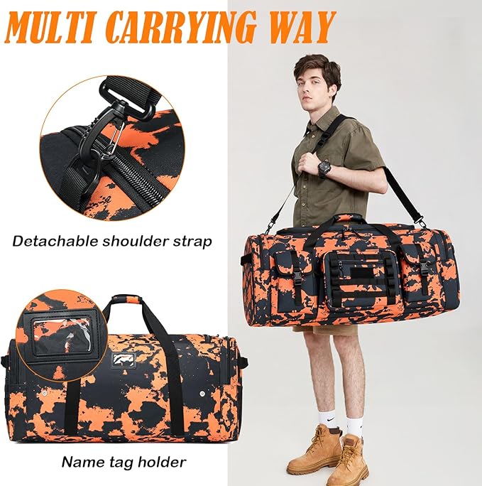 135L 37" Extra Large Duffle Bag for Men, Heavy Duty Sports Gym Equipment Travel Duffle Bag