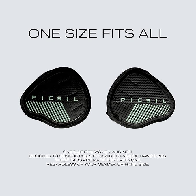 PICSIL - Fitness Grips Pads | Alternative to Gym Gloves | Strong Neoprene Grip for Weightlifting & Cross Training | Suitable for Men & Women | Design for Dumbbells and Pull Ups | One Size |