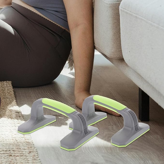 2 Pcs Push up Bars Home Workout Equipment Plastic Pushup Handles with Anti-slip Pads Portable Strength Training Stands for Floor Exercise and Fitness