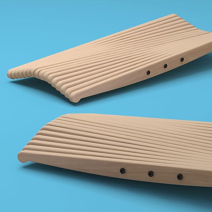 Wooden Balance Board for Standing Desk Use, Ankle Strength Trainer, Skiing and Surfing Simulator