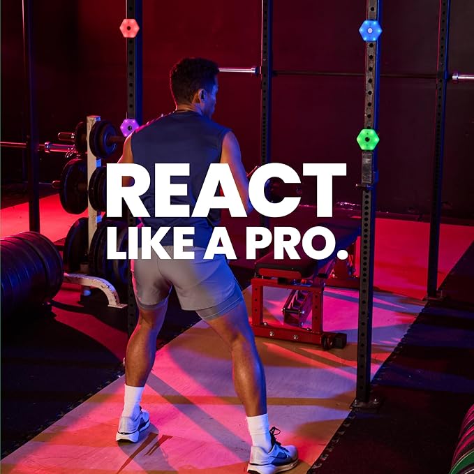 Sports Reaction Agility Lights Training Kit Improves Reaction Time & Agility for Athletes, Physical Therapists & Fitness Trainers Sports.