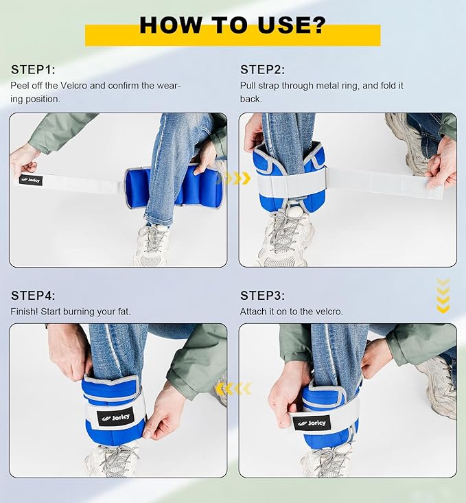 Adjustable Ankle Weights for Women Men 1 2 4 5 6 8 10 LBS 1 Pair Leg Weights Wrist Hand Arm Weights with Removable Weight Strength Training Weight for Walking Running Gym Fitness Physical Therapy