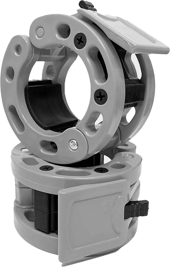 Clout Fitness Olympic Barbell Clamps Collars Quick Release Pair of Locking Weight Clips Fit 2 Inch Barbell for Weightlifting