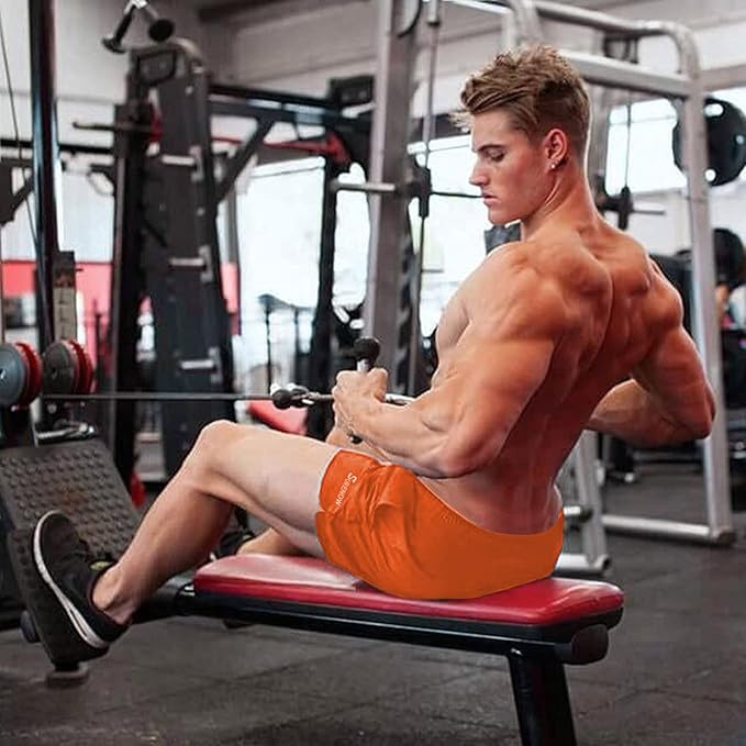 Surenow Mens Running Gym Shorts 3 Inch Breathable Lightweight Athletic Sport Shorts Training Workout Shorts with Pockets