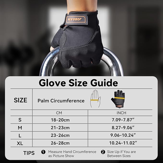 Workout Gloves for Women and Men, Breathable Weight Lifting Gloves, Grip & Shock Absorption, Full Palm Protection, for Gym Exercise, Fitness, Training & Cycling
