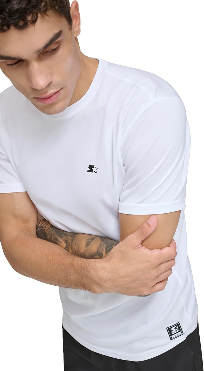 Starter Men's Quick Dry Short Sleeve Lightweight UPF Active Top
