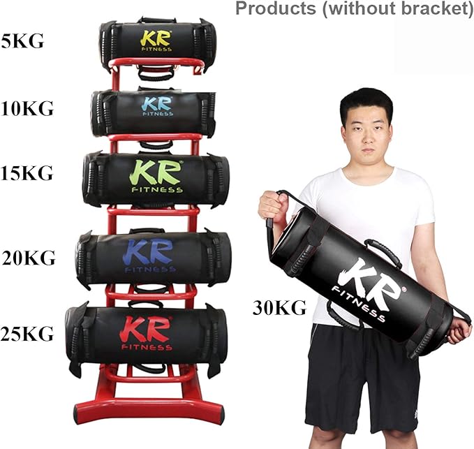 Jianyana 5-30 kg Sandbag Training Filled Weight Sand Power Bag, Weight-Adjustable Fitness Powerbag Sandbag, for Weightlifting, Running, Sports and Powerlifting