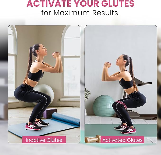Resistance Bands Set – 3-Piece Fabric Booty Bands for Women & Men, Non-Slip Workout Bands for Glutes, Legs & Yoga, Includes Instruction Manual