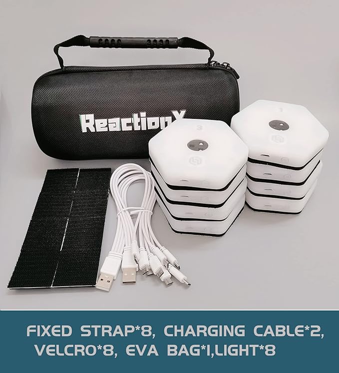 ReactionX Reaction Training Light lamp Speed Agility Response Equipment Basketball Boxing fencingPhysical Rehabilitation of Flash Reflex traing System 8light+app