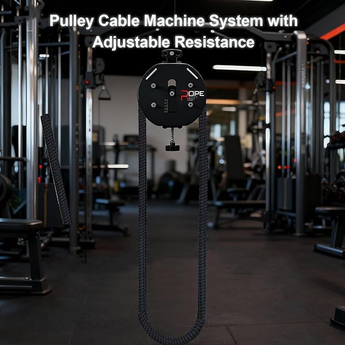 Endless Rope Trainer,Portable Cable Pulley System,Pulley Cable Machine System with Adjustable Resistance,Home Gym Equipment,for Grip,Arms,Back,Body Coordination Exercises