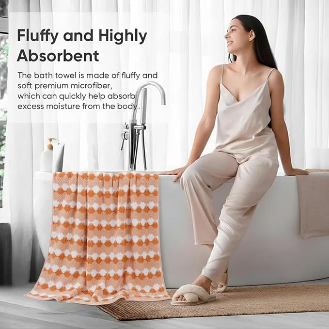 2-Pack Microfiber Bath Towels (27x54 Inches) - Ultra Soft & Quick Dry, 3X Absorbency, Lightweight for Gym, Yoga, Travel & Spa - Perfect for Home, Fitness & Post-Workout