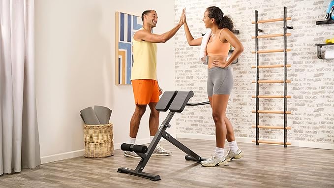 Lifepro SculptTrainer Roman Chair – Hyperextension Bench for Strength Training – Adjustable Back Extension Machine, Ab Bench & Foldable Sit-Up Bench for Athletes, Core Work & Home Gym Workouts