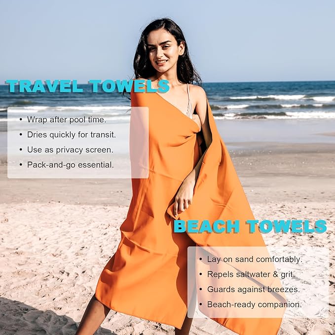 Your Choice Quick Dry Towel - Super Absorbent Microfiber for Gym, Travel, Camping | Ultra Compact & Lightweight