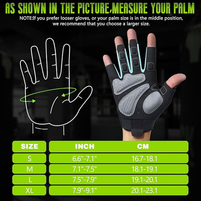 Seektop Workout Gloves for Men and Women, Weight Lifting Gloves with Full Protection, Excellent Grip, Gym, Breathable Exercise Gloves for Weightlifting, Fitness, Training
