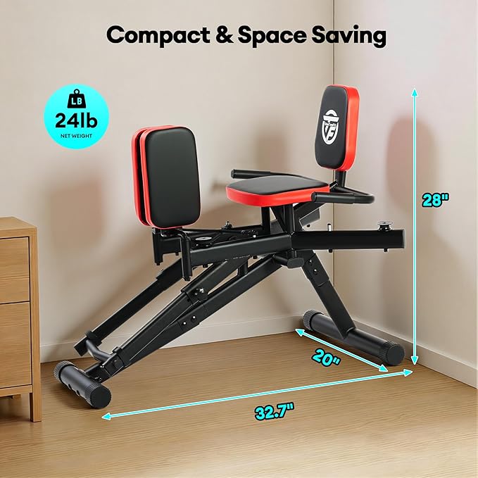 2 in 1 Hip Abductor/Adductor Machine, Thigh Master Trainer for Women Men, Glute Machine Inner/Outer Thigh Exercise Workout Equipment for Home Gym