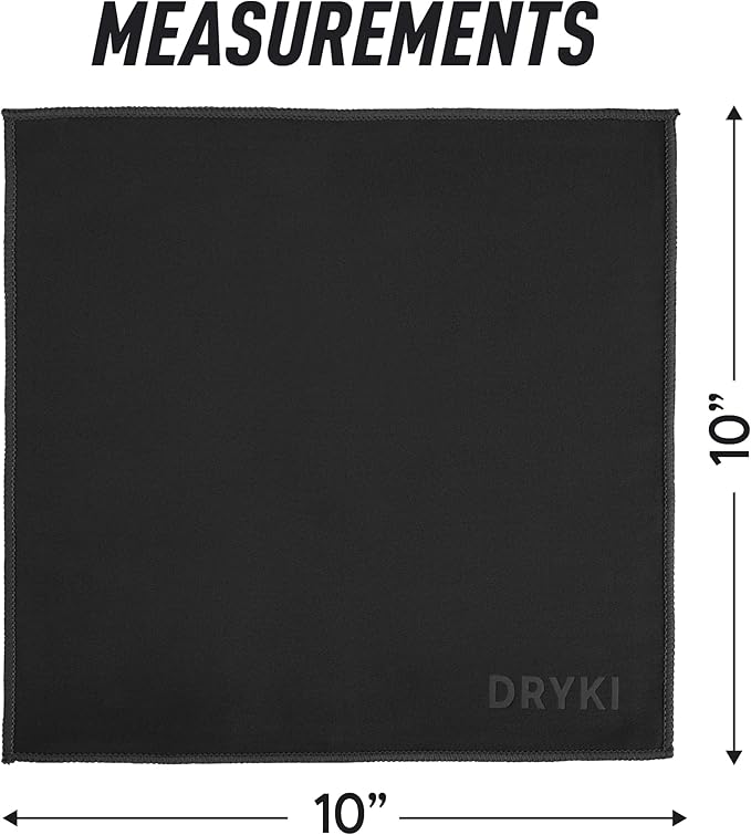 Sweat Absorbing Handkerchiefs - The Original Pocket-Sized Sweat Towels - Quick-Dry Microfiber Sweat Rags for Face, Hands, & Body - Men & Women - Gym, Sports, and Work (Black: 5 Pack)