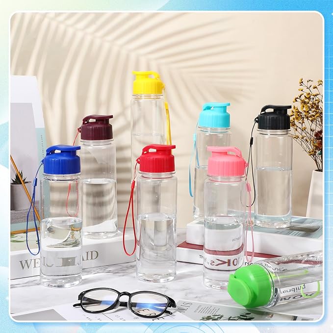 Mifoci 20 Pieces Water Bottle Bulk 17 oz Plastic Water Bottles Bulk Gym Sports Adults Reusable Large Bottles with Leak Proof Flip Top for Party Outdoor (Assorted Color)