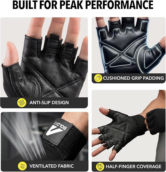 Boldfit Gym Gloves for Men & Women with Wrist Support Accessories for Weightlifting, Training, Exercise, Cycling Gloves, Bike Riding Gloves
