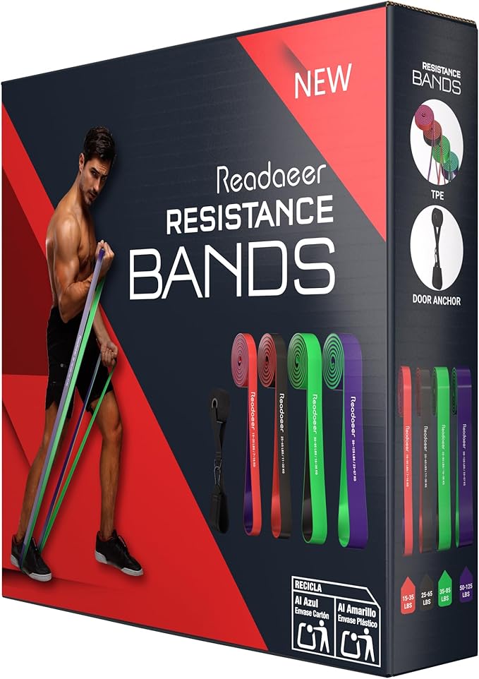 Pull Up Bands, Resistance Bands, Pull Up Assistance Bands Set for Men & Women, Exercise Bands for Working Out, Body Stretching, Physical Therapy, Muscle Training at Home, Gym