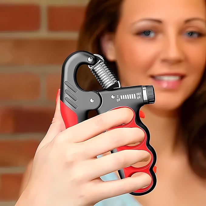 Grip strength trainer, adjustable hand grip strengthener, Durable Adjustable Resistance 5-100KG With Digital Counter, ergonomic design, high-strength spring, perfect hand