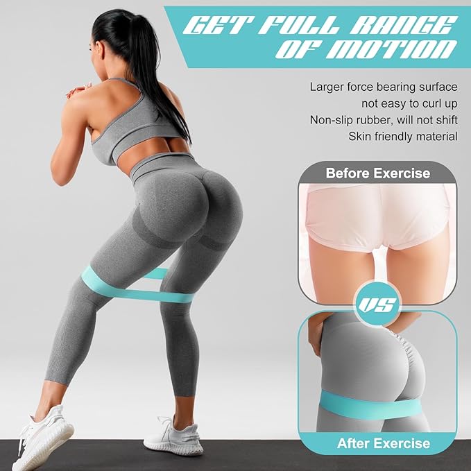30 Pcs Latex Resistance Loop Exercise Bands for Booty Workout Stretch Exercise Band Non Slip for Legs Squat Resistance Loop Women Men Starter Butt Hip Thigh Fitness