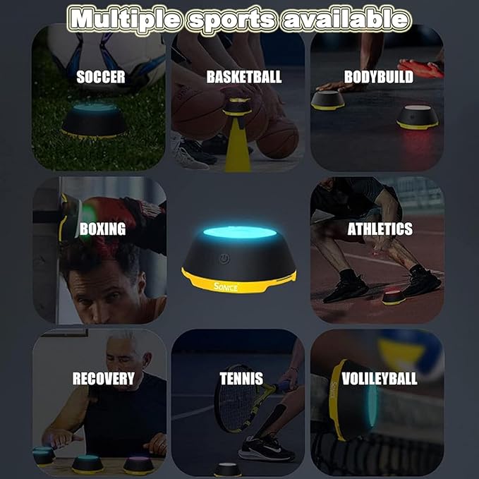 Reaction Light Training, Reaction Training and Flash Reflex LED Light, Training Agility and Reaction Time, Suitable for Football, Boxing