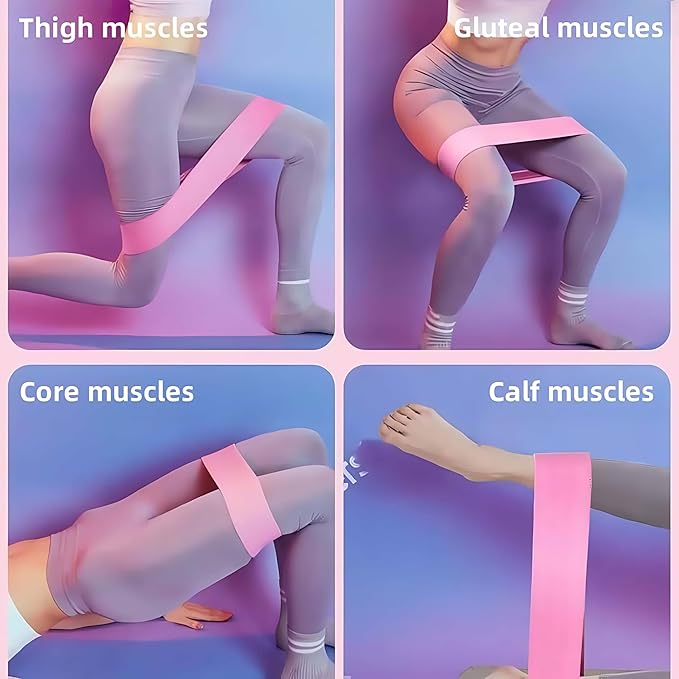 Pull Up Bands Resistance Bands Set for Working Out,8 PC Long Exercise Bands & Fabric Booty Bands for Training Hip Thigh Glute Fitness,Home Workouts,Physical Therapy for Men Women