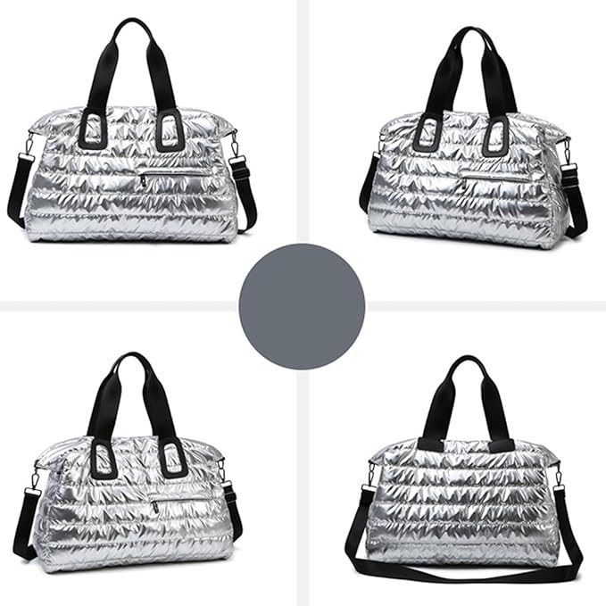 Gym B'ag, Waterproof Fabric, 52x35x22cm, Travel Duffle Holdall With Padded Shoulder Strap, Sports Gym B'ag With Wet Pocket, Spacious Design, For Outdoor, Travel, Workout, Fitness, Swimming, Yoga