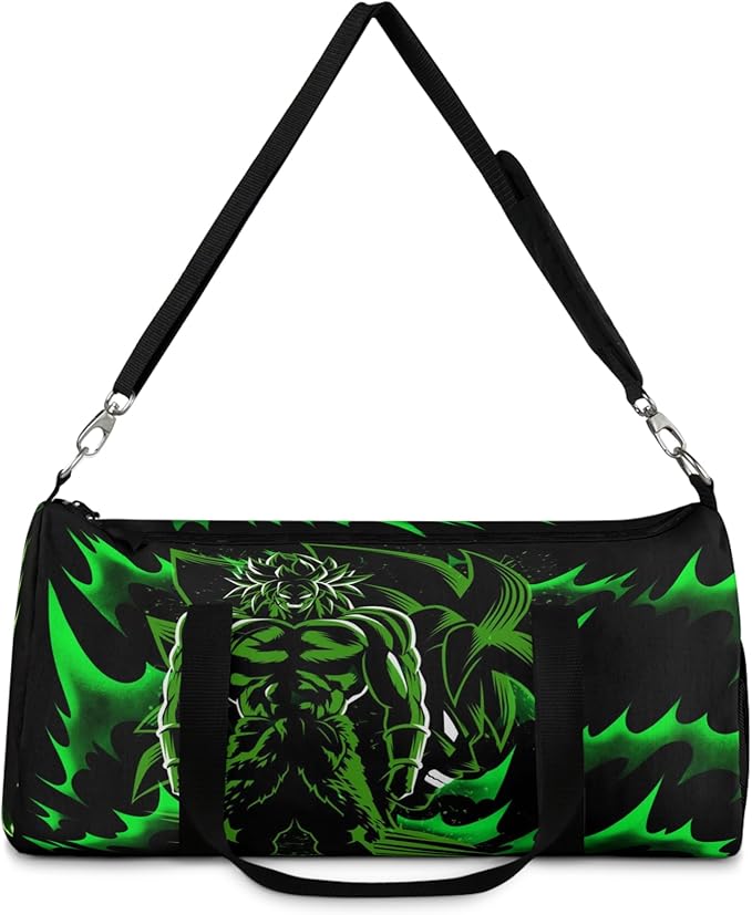 Anime Gym Bag for Women Men - Large Capacity Waterproof Workout Fitness Travel Sports Bags Fashion Street Camping ExpandaCLe Carry On Duffle Bag For Couple (Green DBZ) PTY
