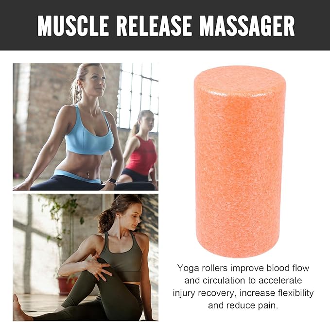 Muscle Massage Roller Foam Yoga Fitness Roller Epp Material Orange 30x15cm Body Relaxation Massage Stick for Muscle and Comfort