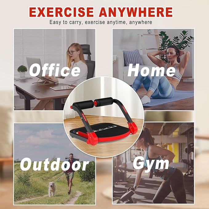 HOTSWEAT Ab Machine, Sit Up Exercise Equipment, Ab Workout Equipment with 3 Adjustable Resistance, Ab Trainer for Stomach Workout with 330 LBS Weight Capacity, Foldable Ab Crunch Machine for Home Gym